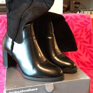 Avenue Tall Faux leather and suede boots size 10w